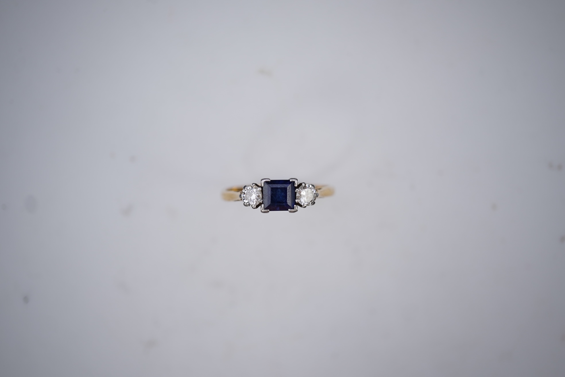 A sapphire and diamond ring
